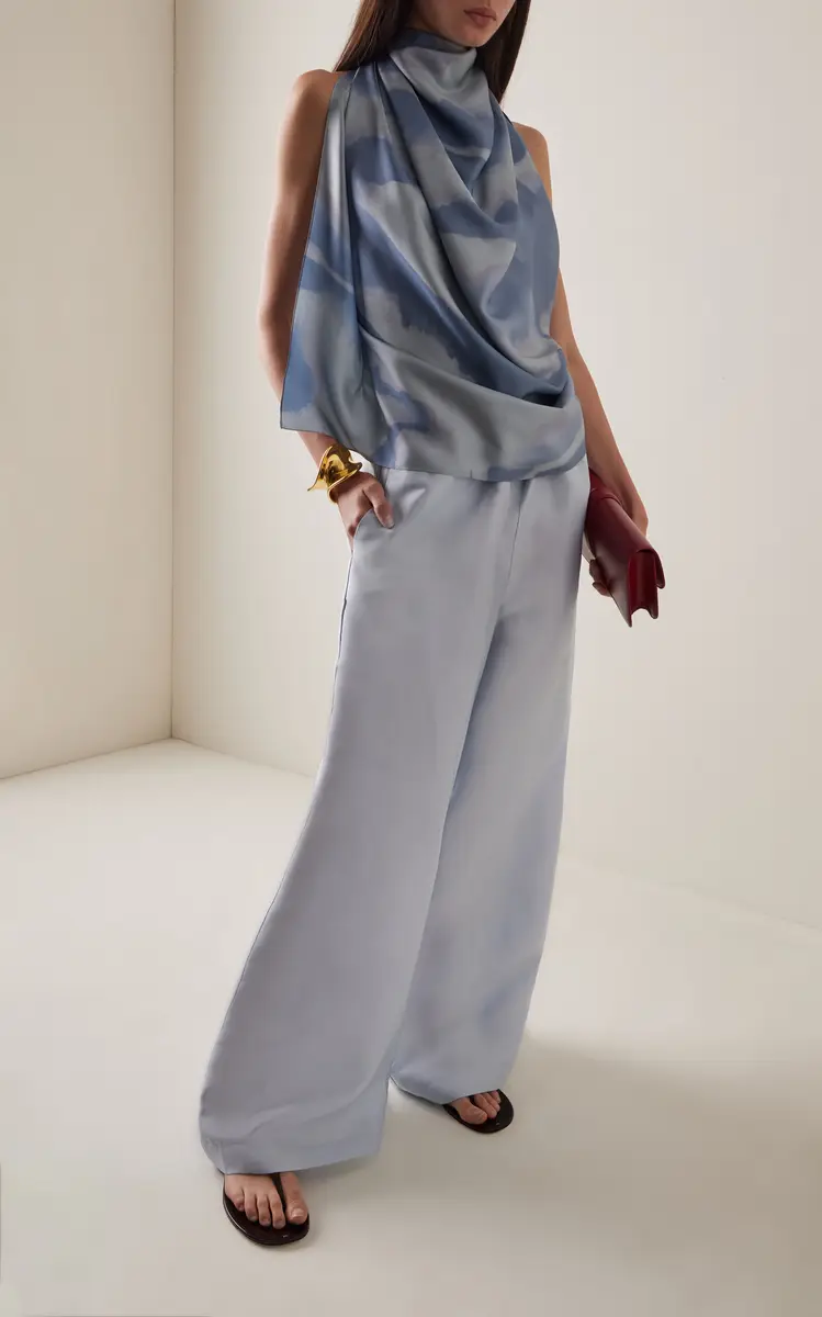 Kallmeyer Exclusive Wesley Drawstring Crepe Wide-Leg Pants | Thumbnail 2 Kallmeyer Exclusive Wesley Drawstring Crepe Wide-Leg Pants | Thumbnail 2