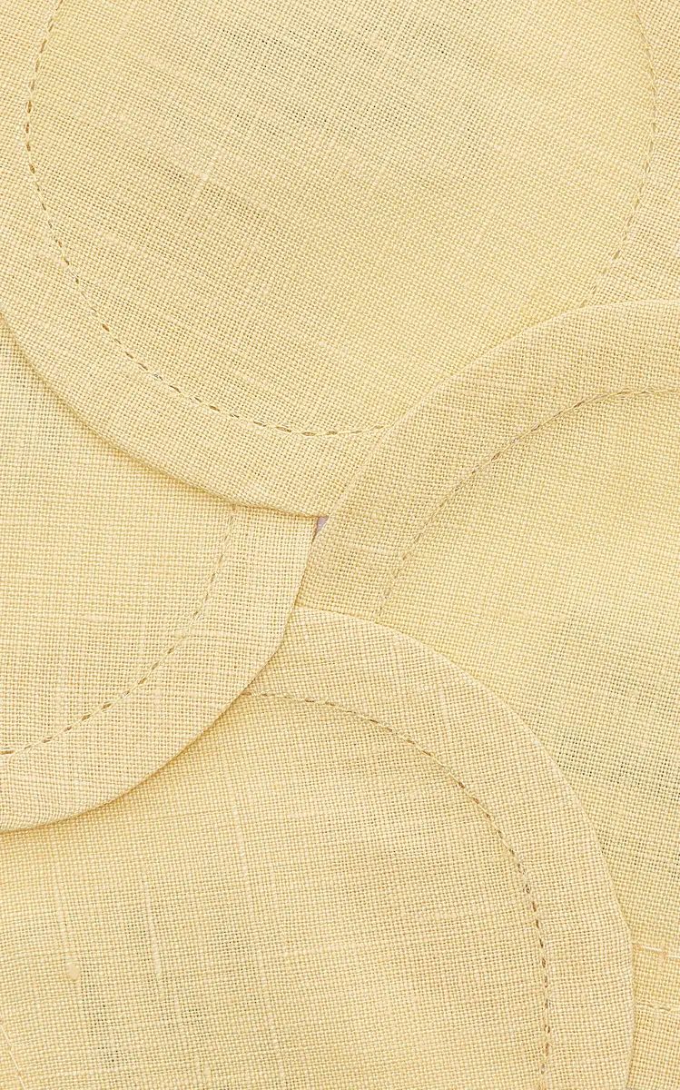 Moda Domus Set-of-Four Linen Coasters - Yellow | Thumbnail 4 Moda Domus Set-of-Four Linen Coasters - Yellow | Thumbnail 4