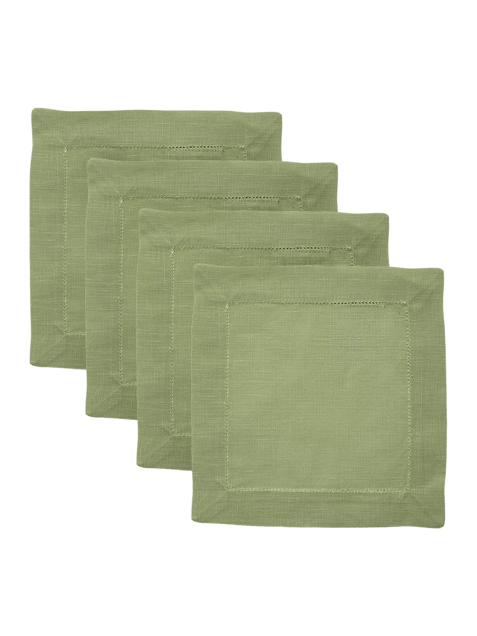 Set-of-Four Linen Cocktail Napkins Set-of-Four Linen Cocktail Napkins