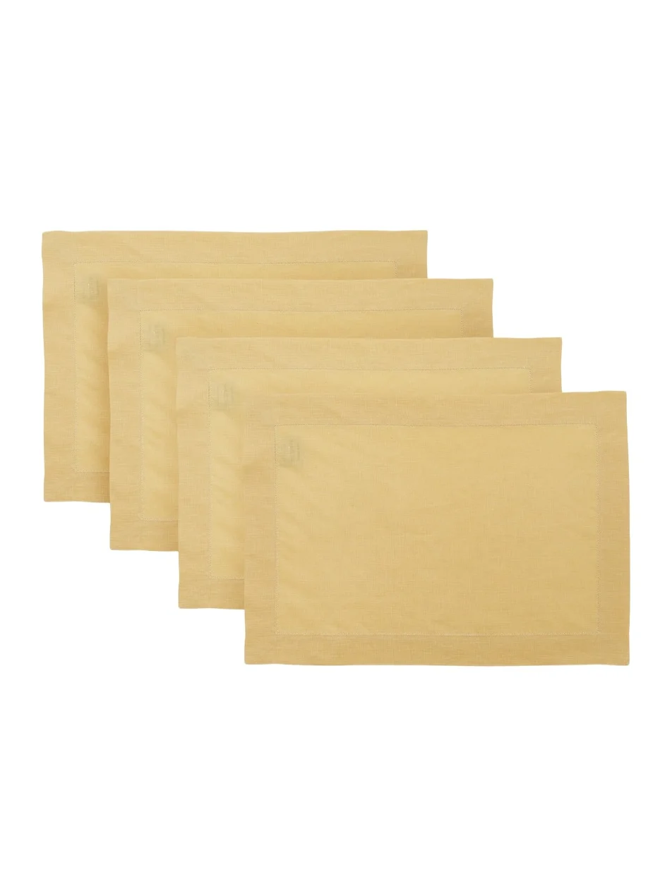 Set-of-Four Linen Placemats Set-of-Four Linen Placemats