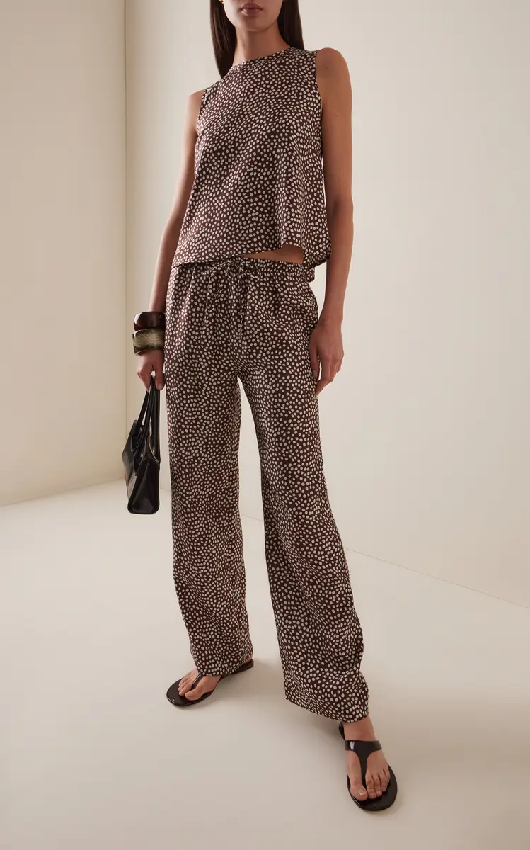 ASCENO The Aurelia Silk Wide-Leg Pants | Thumbnail 2 ASCENO The Aurelia Silk Wide-Leg Pants | Thumbnail 2