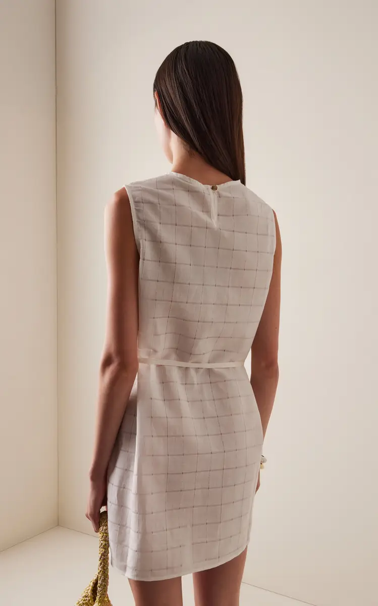 ASCENO The Sintra Linen-Cotton Mini Dress | Thumbnail 4 ASCENO The Sintra Linen-Cotton Mini Dress | Thumbnail 4