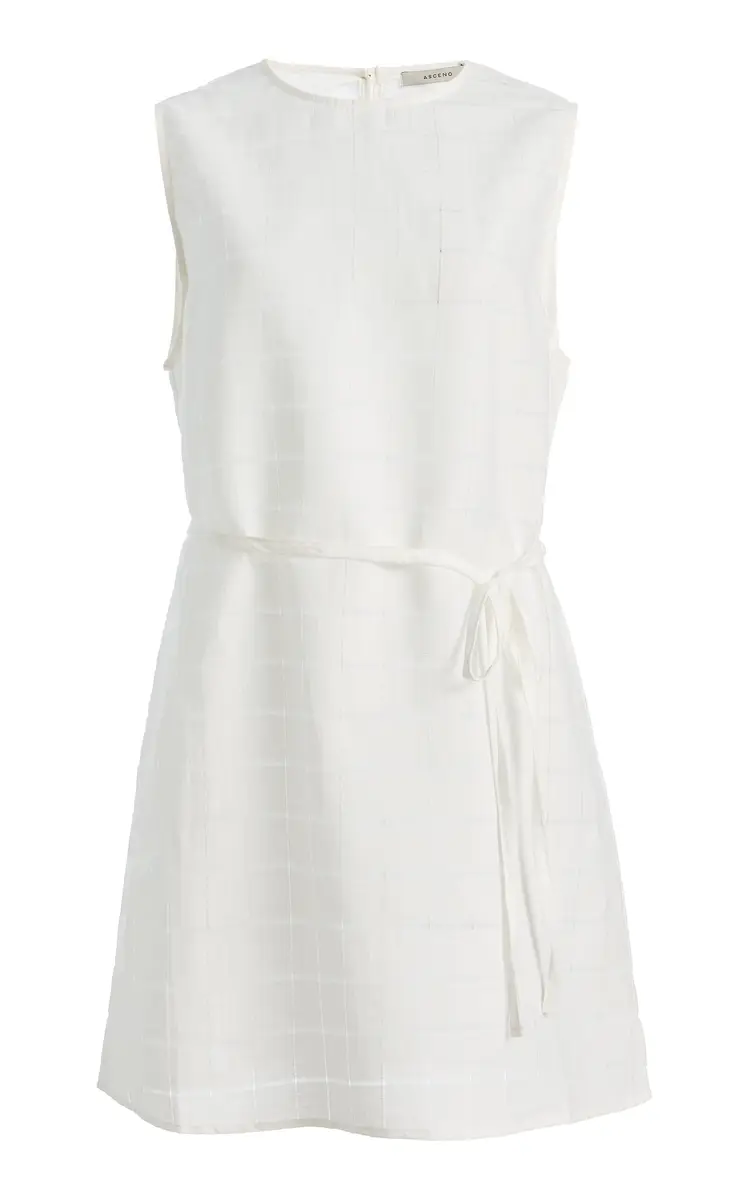 ASCENO The Sintra Linen-Cotton Mini Dress | Image 1 ASCENO The Sintra Linen-Cotton Mini Dress | Image 1