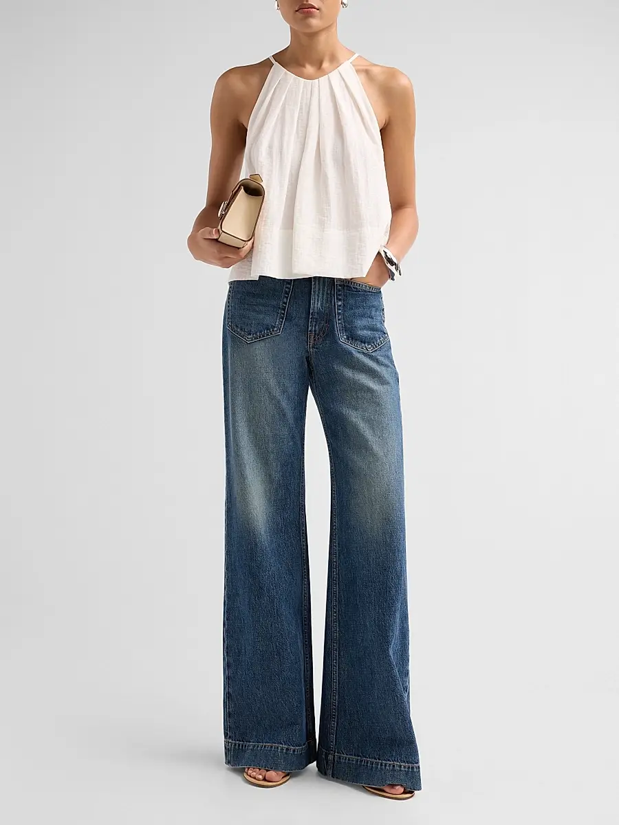 A.L.C. A. L.C. Women's Caroline Pleated Halter Top | Thumbnail 2 A.L.C. A. L.C. Women's Caroline Pleated Halter Top | Thumbnail 2