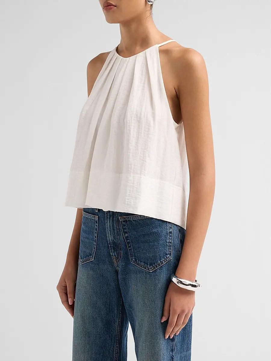 A.L.C. A. L.C. Women's Caroline Pleated Halter Top | Thumbnail 4 A.L.C. A. L.C. Women's Caroline Pleated Halter Top | Thumbnail 4