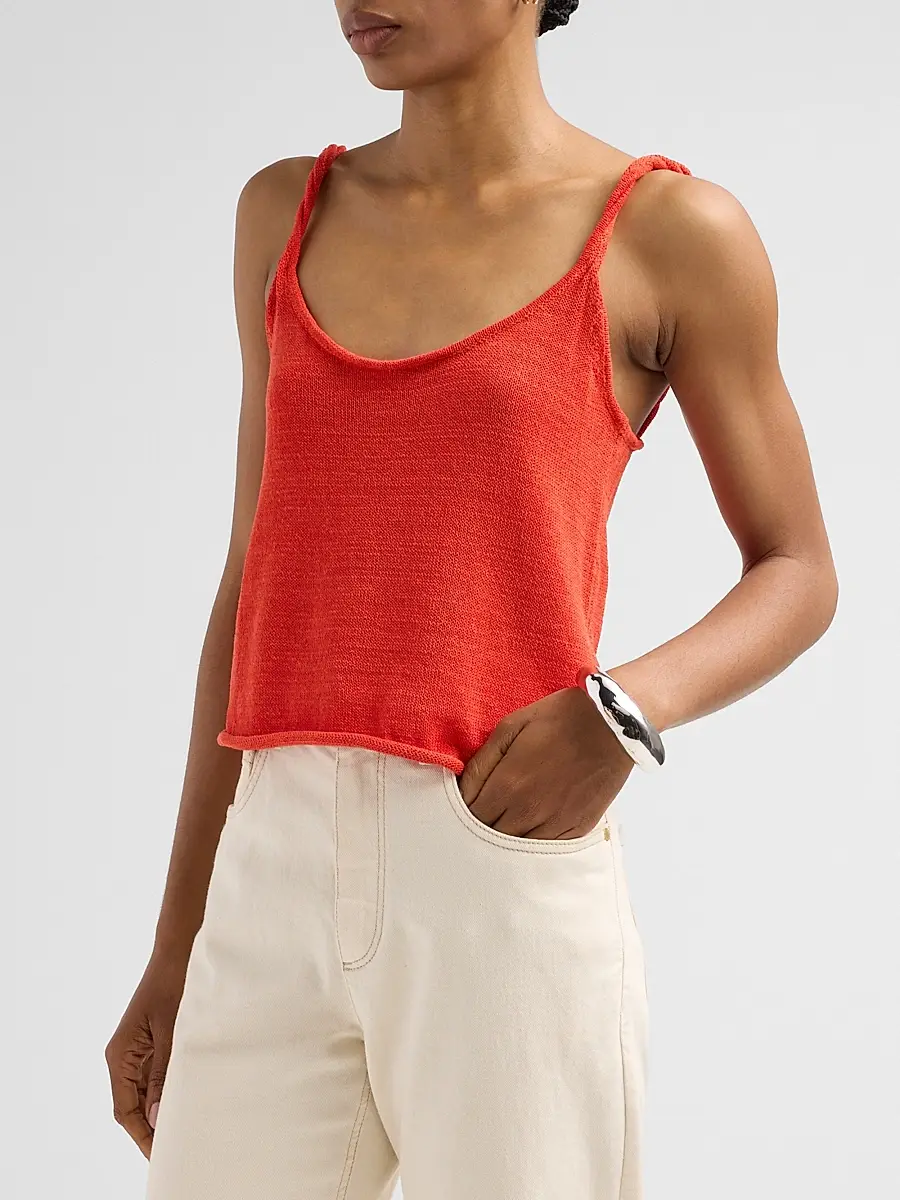 SEROYA Women's Aimee Linen-Cotton Tank | Thumbnail 4