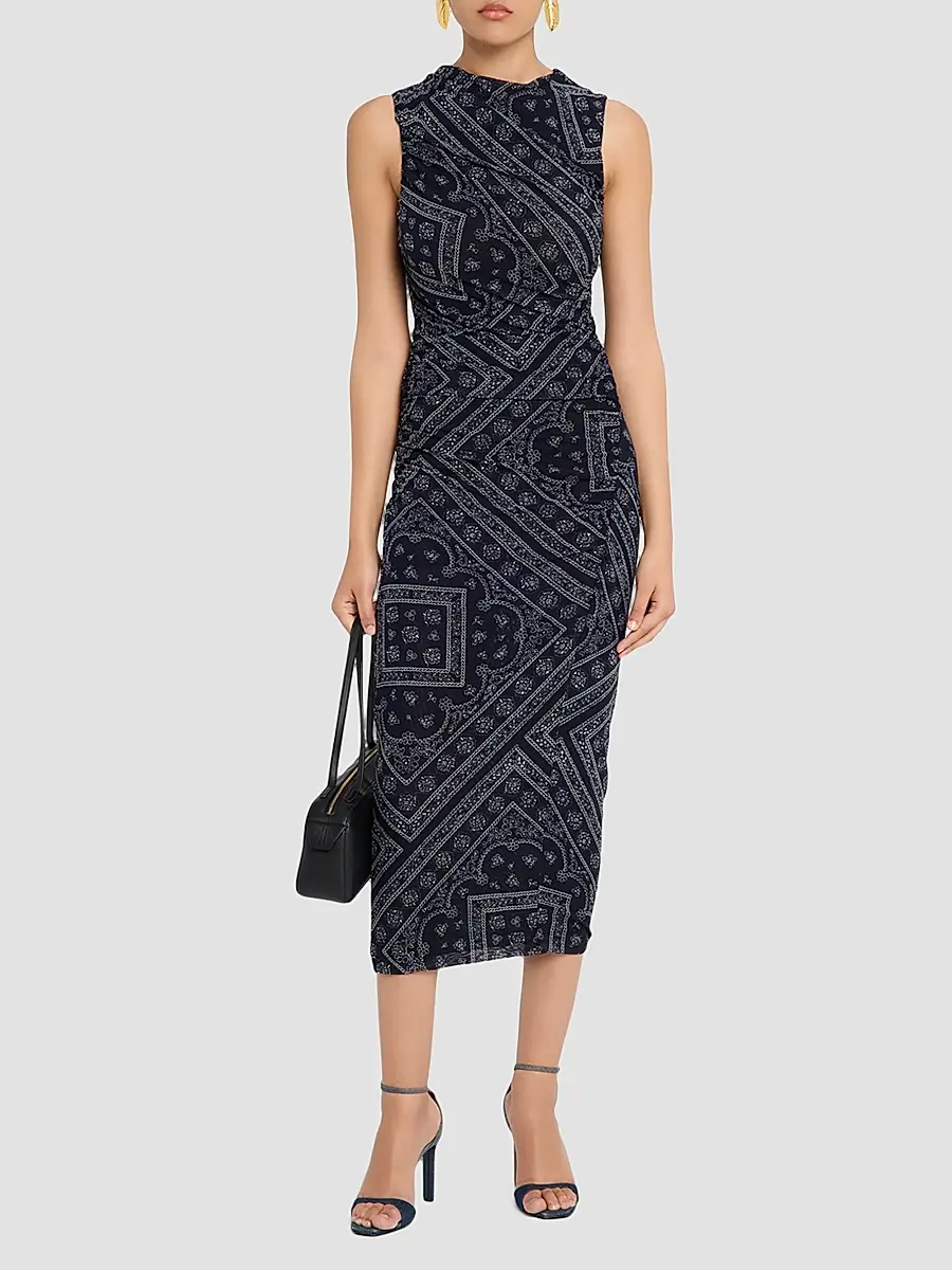 Veronica Beard Women's Sylviani Paisley Print Midi Dress | Thumbnail 2 Veronica Beard Women's Sylviani Paisley Print Midi Dress | Thumbnail 2