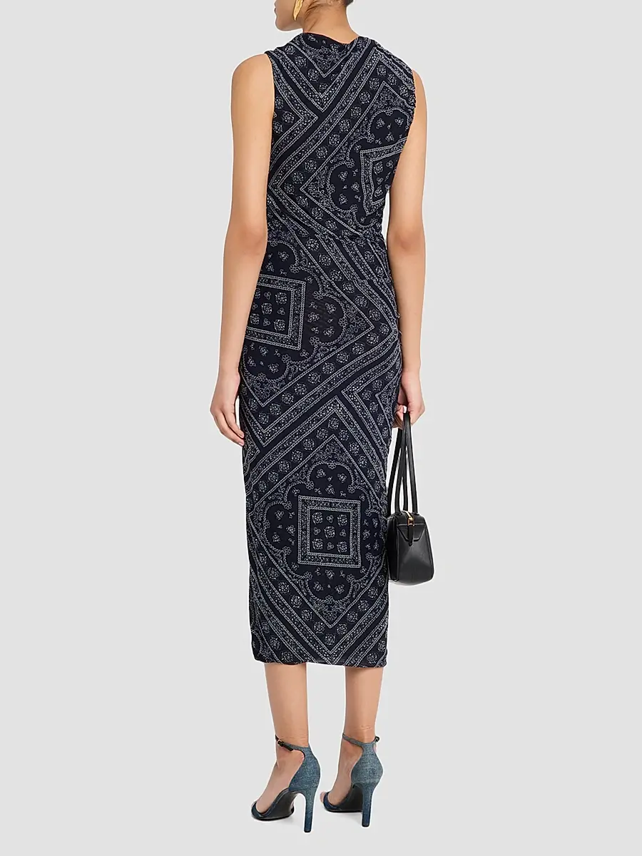 Veronica Beard Women's Sylviani Paisley Print Midi Dress | Thumbnail 3 Veronica Beard Women's Sylviani Paisley Print Midi Dress | Thumbnail 3