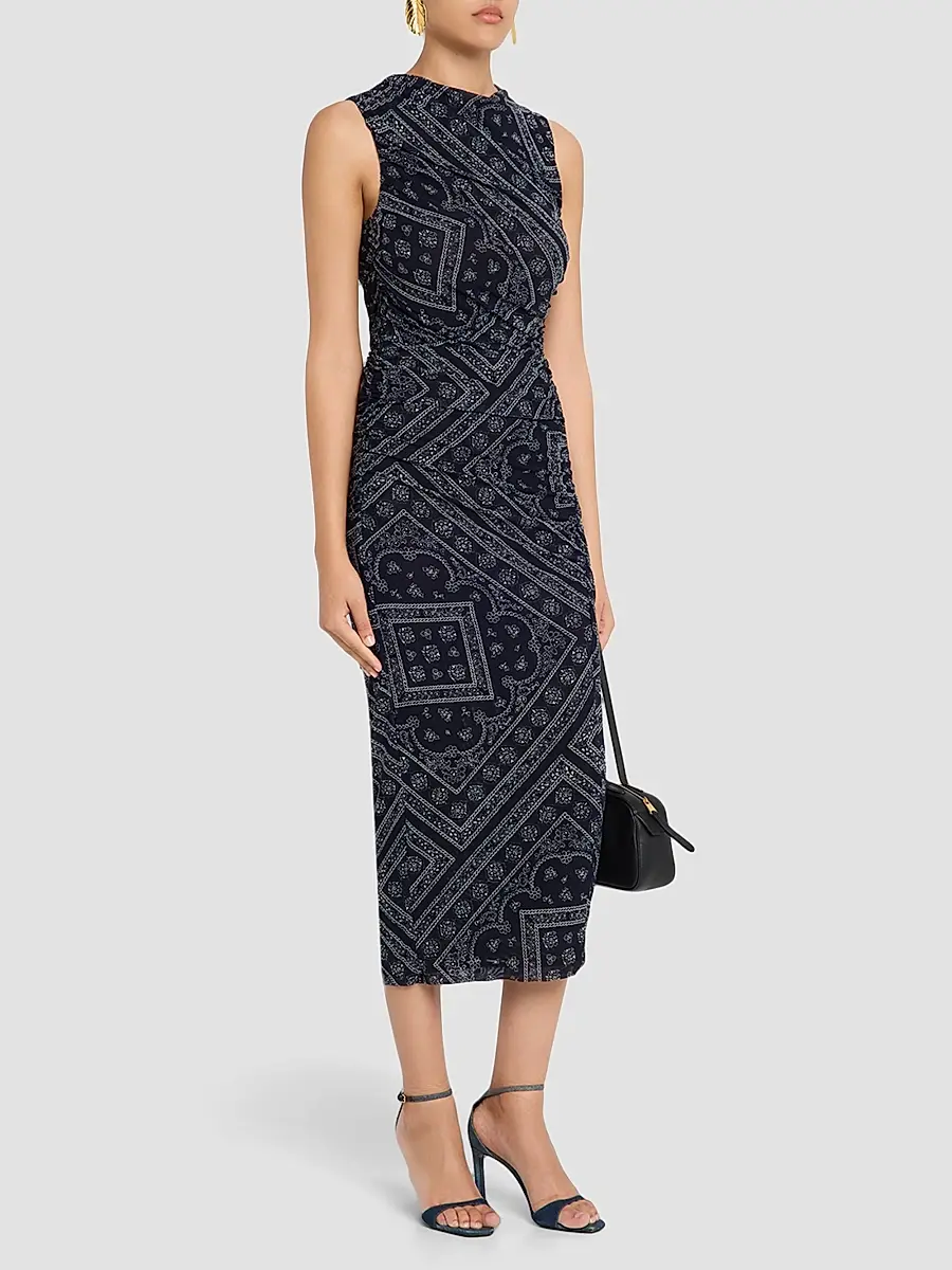 Veronica Beard Women's Sylviani Paisley Print Midi Dress | Thumbnail 4 Veronica Beard Women's Sylviani Paisley Print Midi Dress | Thumbnail 4