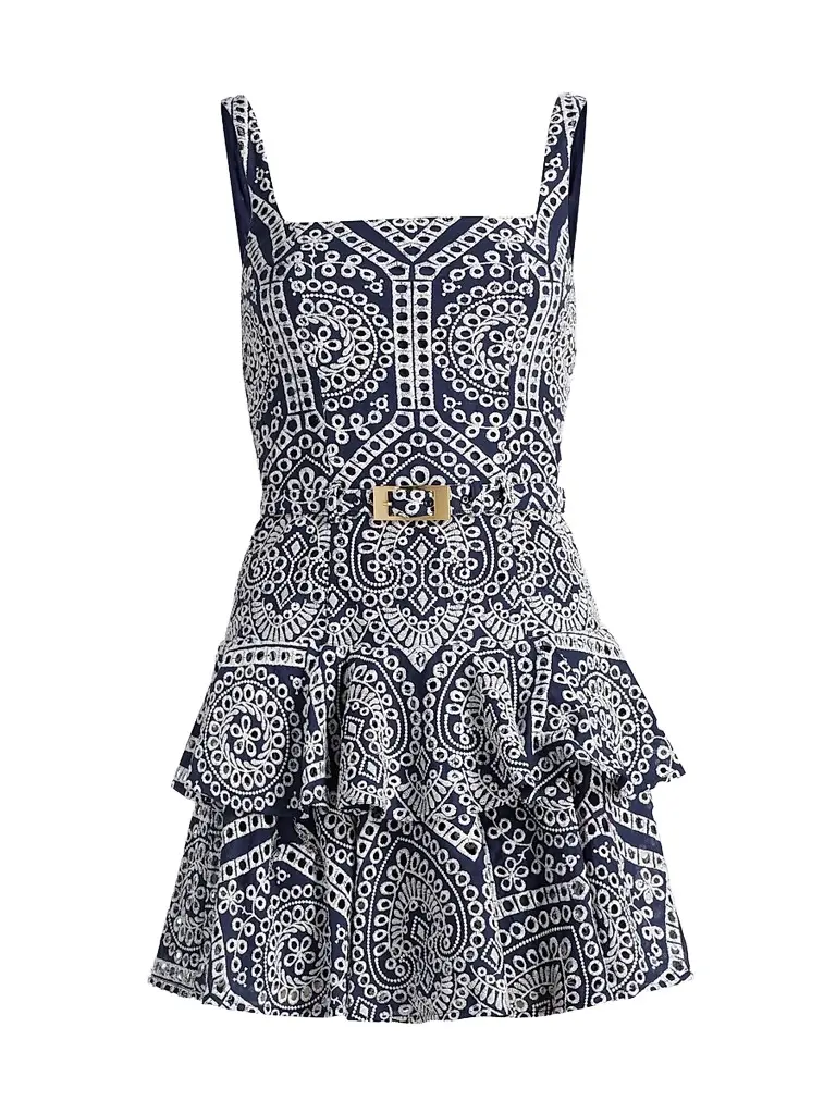Generation Love Women's Lisette Eyelet-Embroidered Cotton Mini Dress