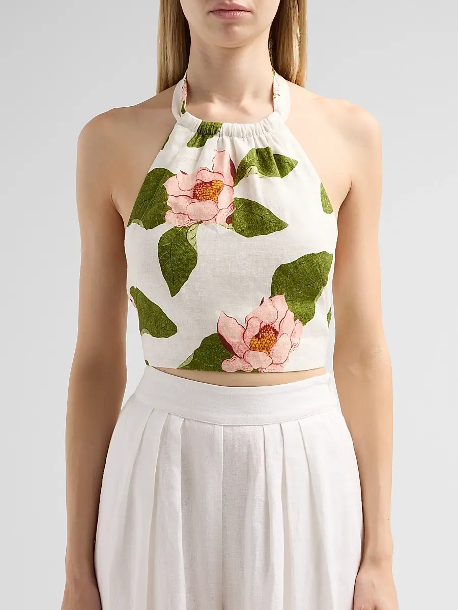 Cara Cara Women's Dahlia Floral Halter Top | Thumbnail 5 Cara Cara Women's Dahlia Floral Halter Top | Thumbnail 5