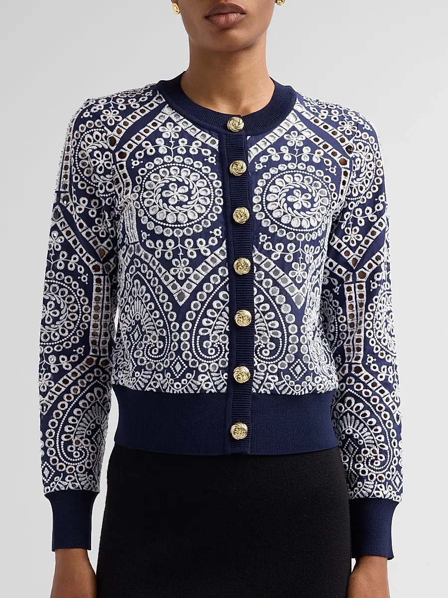Generation Love Women's Erin Cotton Eyelet Cardigan | Thumbnail 5 Generation Love Women's Erin Cotton Eyelet Cardigan | Thumbnail 5