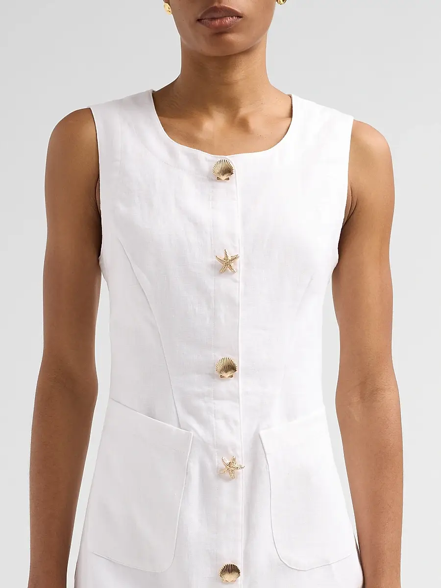 Cara Cara Women's Rhapsody Shell Button-Front Mini Dress | Thumbnail 5