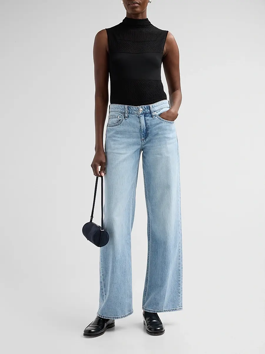 rag & bone Women's Cam Featherweight Straight-Leg Jeans | Thumbnail 2 rag & bone Women's Cam Featherweight Straight-Leg Jeans | Thumbnail 2