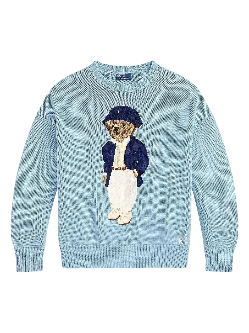 Women's Polo Bear Oversize Cotton Sweater Women's Polo Bear Oversize Cotton Sweater