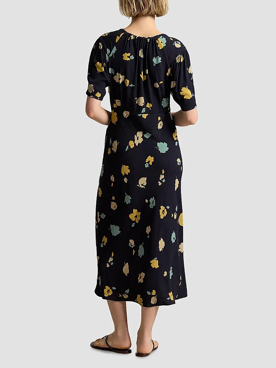 Polo Ralph Lauren Women's Floral Crepe Midi Dress | Thumbnail 3 Polo Ralph Lauren Women's Floral Crepe Midi Dress | Thumbnail 3