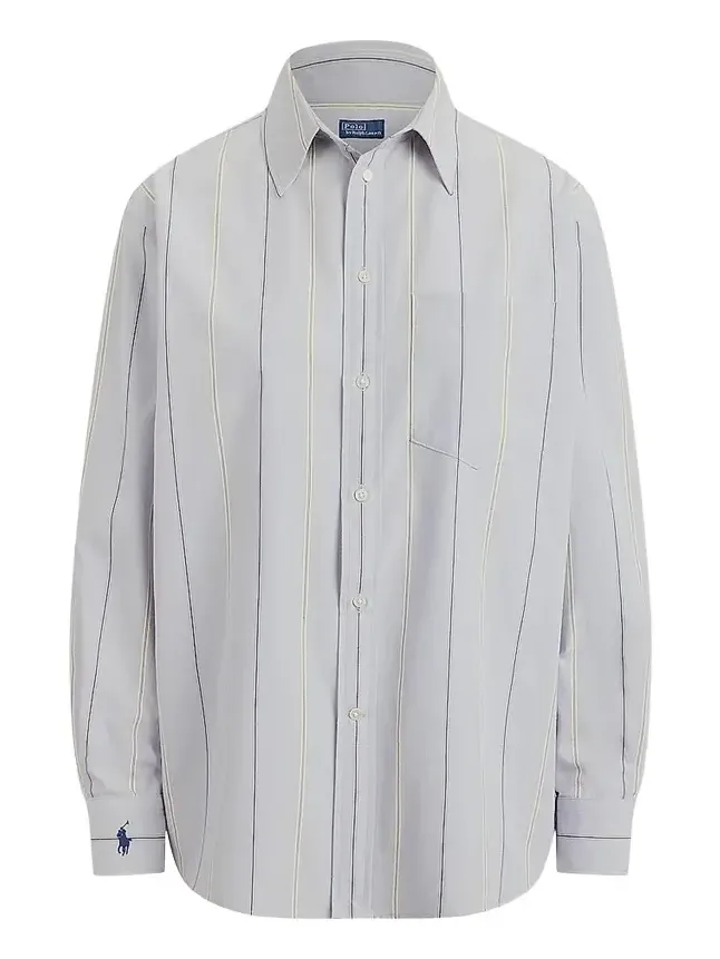 Women's Oversized Stripe Cotton Button-Front Shirt Women's Oversized Stripe Cotton Button-Front Shirt