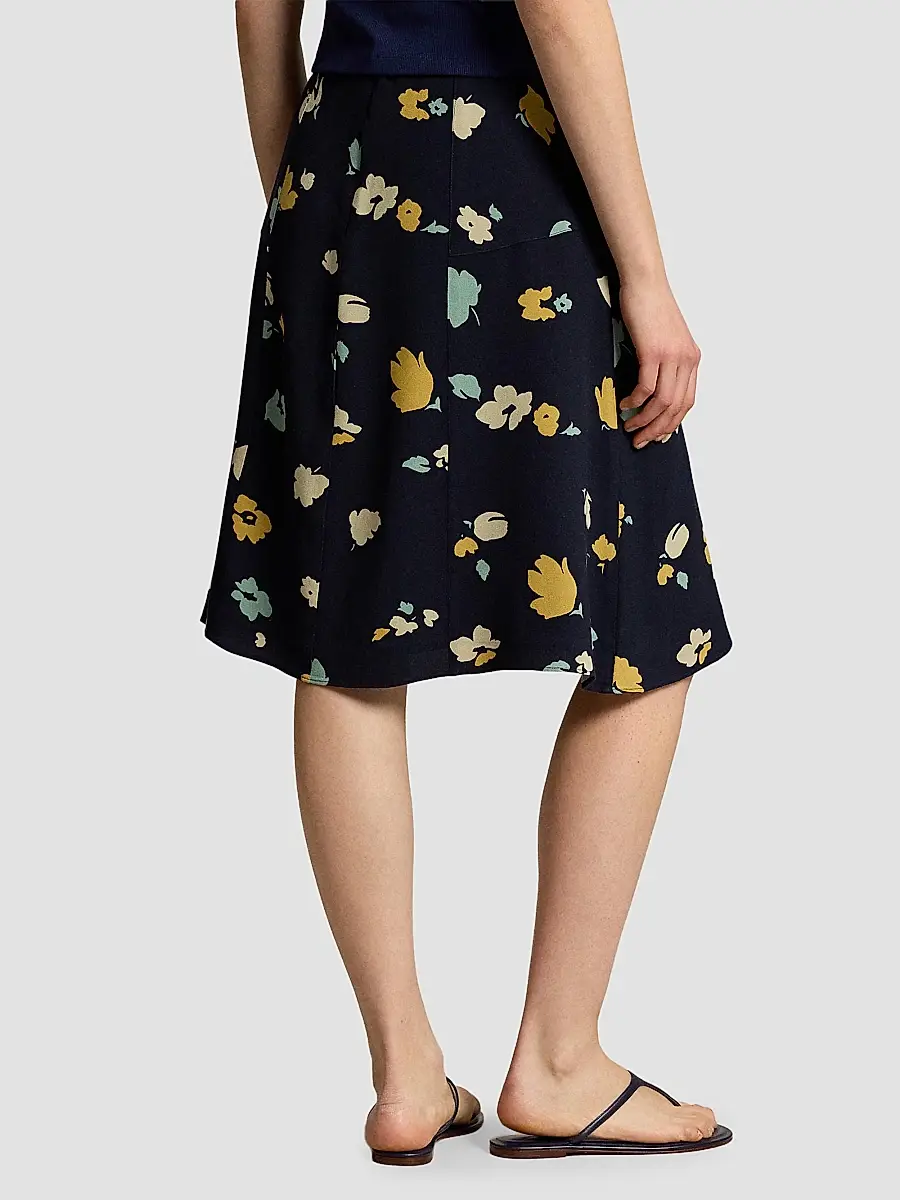 Polo Ralph Lauren Women's Floral Crepe Knee-Length Skirt | Thumbnail 3 Polo Ralph Lauren Women's Floral Crepe Knee-Length Skirt | Thumbnail 3