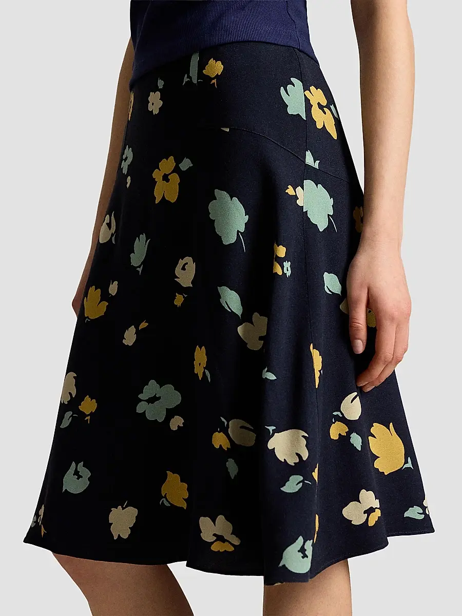 Polo Ralph Lauren Women's Floral Crepe Knee-Length Skirt | Thumbnail 5 Polo Ralph Lauren Women's Floral Crepe Knee-Length Skirt | Thumbnail 5