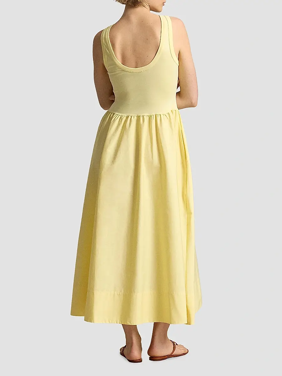 Polo Ralph Lauren Women's Ponte-Bodice Sleeveless Midi Dress | Thumbnail 3 Polo Ralph Lauren Women's Ponte-Bodice Sleeveless Midi Dress | Thumbnail 3