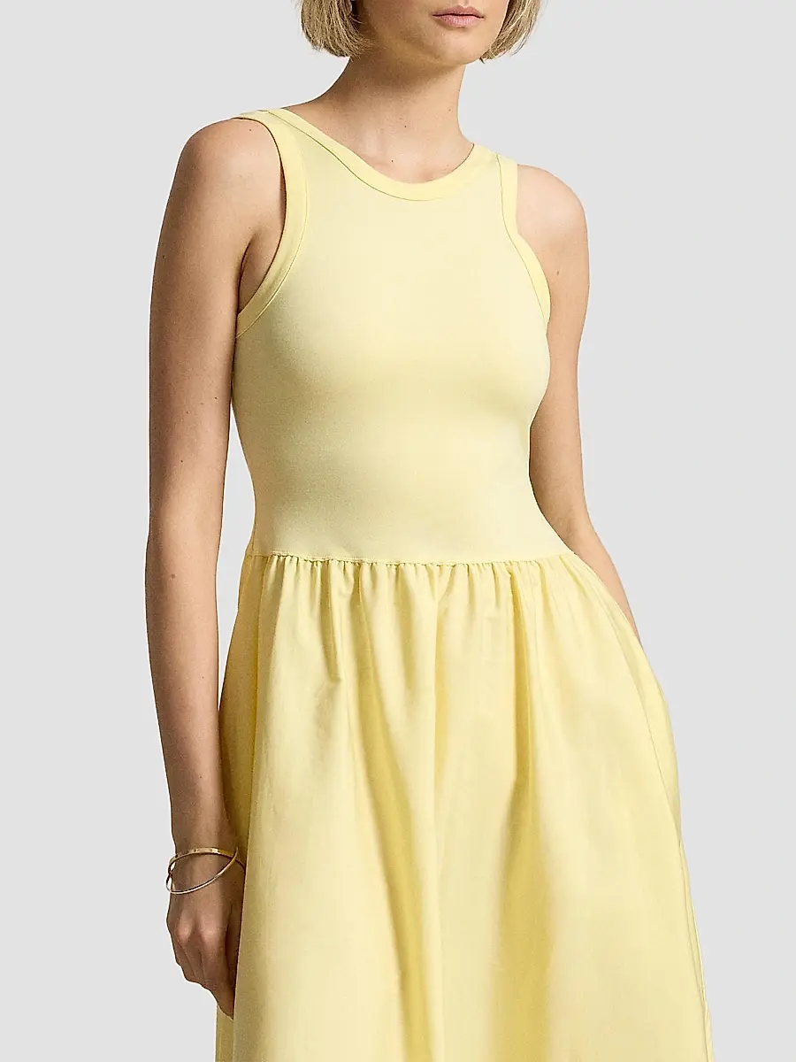 Polo Ralph Lauren Women's Ponte-Bodice Sleeveless Midi Dress | Thumbnail 4 Polo Ralph Lauren Women's Ponte-Bodice Sleeveless Midi Dress | Thumbnail 4