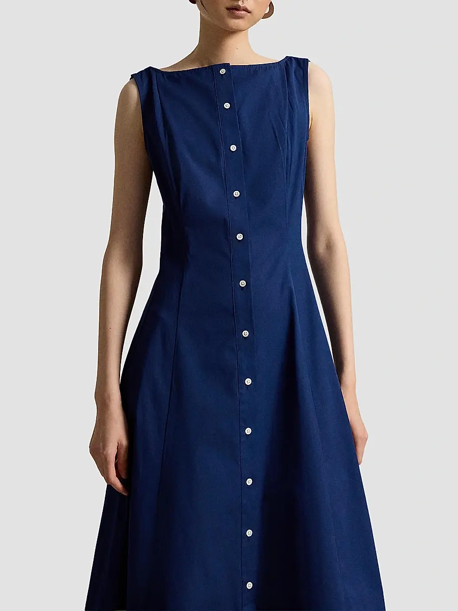 Polo Ralph Lauren Women's Paneled Cotton Maxi Dress | Thumbnail 4