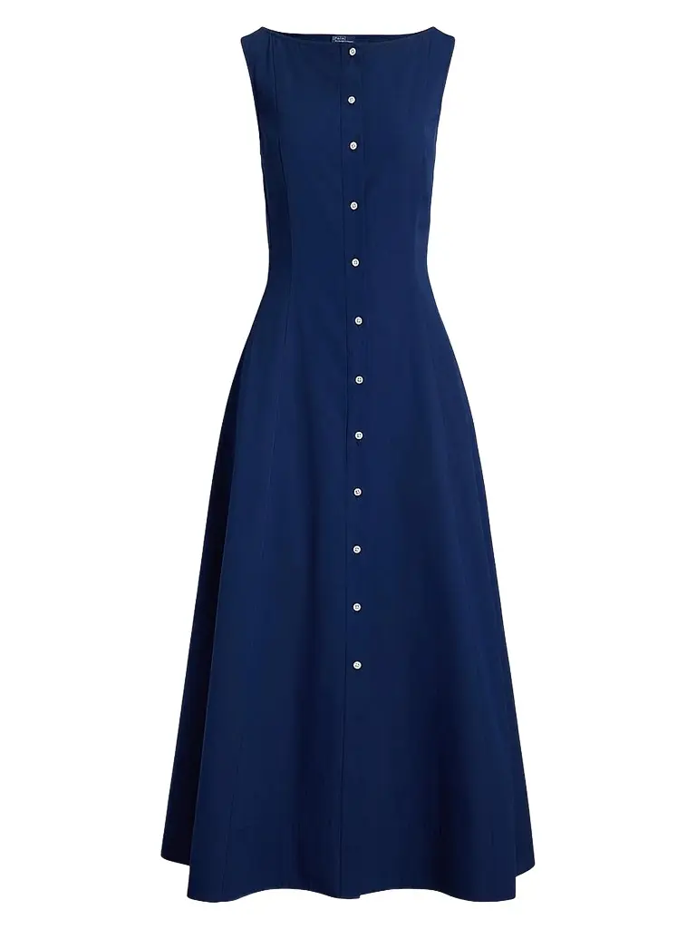 Polo Ralph Lauren Women's Paneled Cotton Maxi Dress - East Side Royal - Size 8 | Image 1 Polo Ralph Lauren Women's Paneled Cotton Maxi Dress - East Side Royal - Size 8 | Image 1