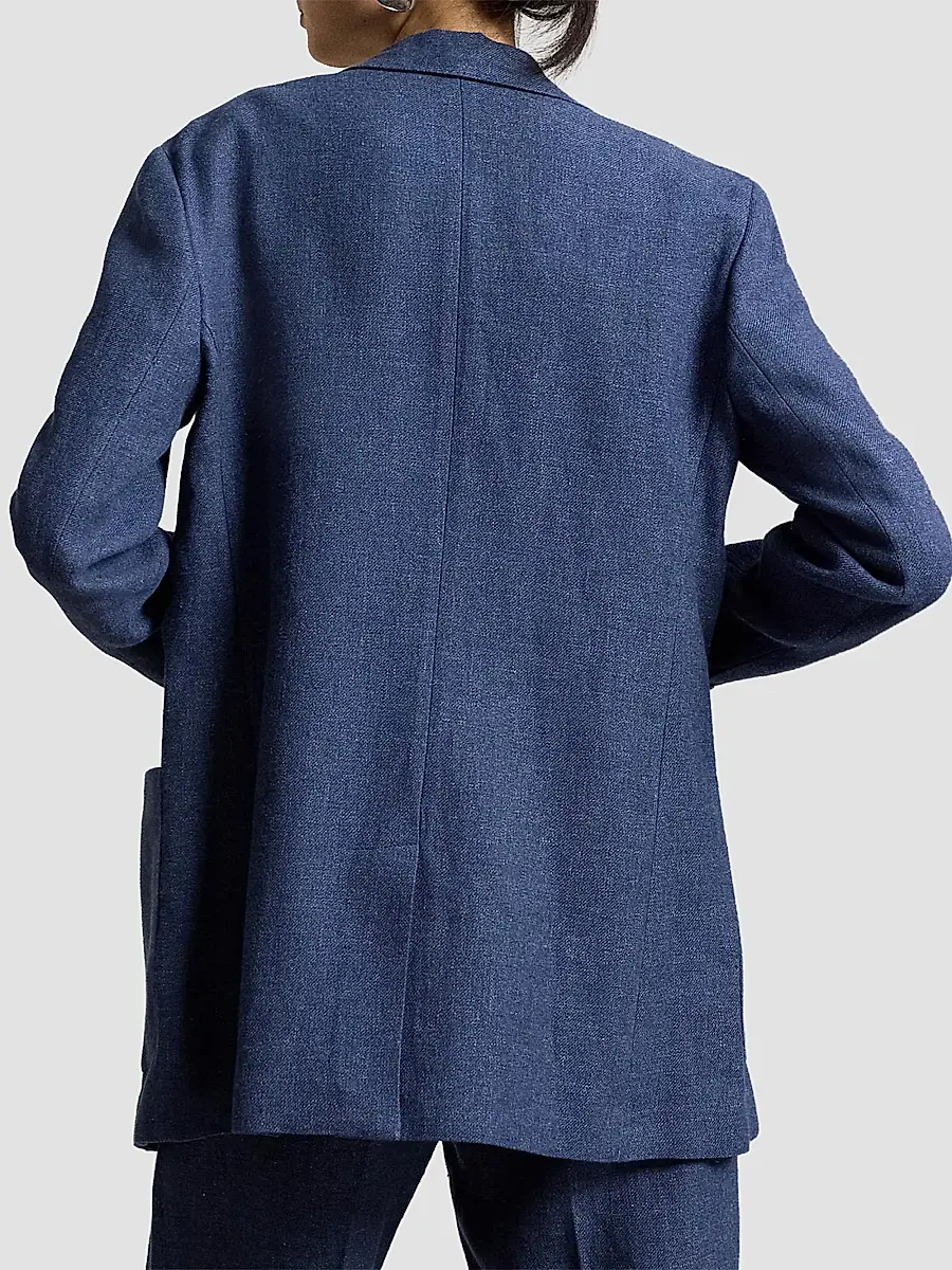 Polo Ralph Lauren Women's Single-Breasted Linen-Cotton Blazer | Thumbnail 3 Polo Ralph Lauren Women's Single-Breasted Linen-Cotton Blazer | Thumbnail 3