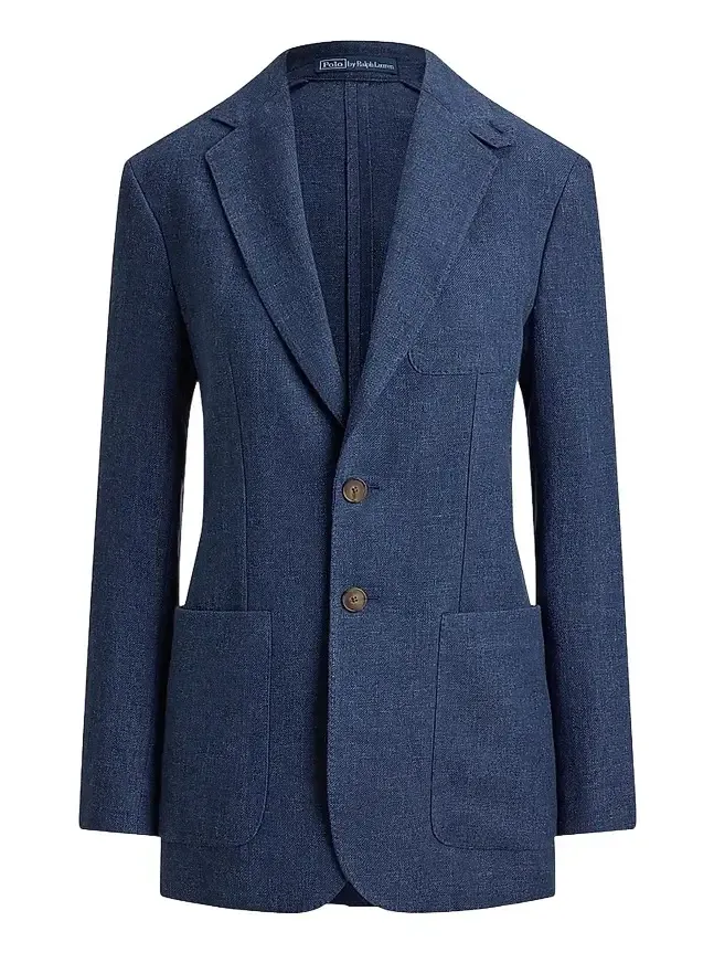 Women's Single-Breasted Linen-Cotton Blazer