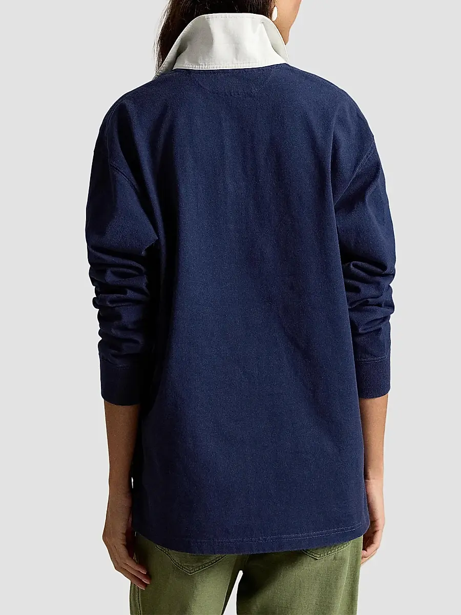 Polo Ralph Lauren Women's Oversized Cotton Rugby Shirt | Thumbnail 3 Polo Ralph Lauren Women's Oversized Cotton Rugby Shirt | Thumbnail 3