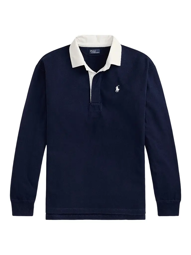 Polo Ralph Lauren Women's Oversized Cotton Rugby Shirt - Eastside Royal - Size XS | Image 1 Polo Ralph Lauren Women's Oversized Cotton Rugby Shirt - Eastside Royal - Size XS | Image 1