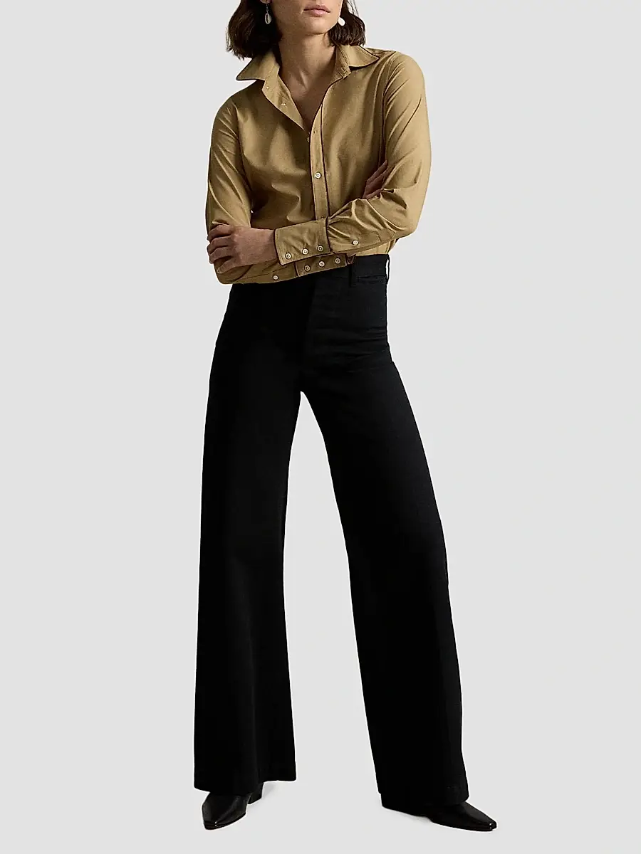 Polo Ralph Lauren Women's Slim-Fit Stretch Cotton Button-Front Shirt | Thumbnail 2 Polo Ralph Lauren Women's Slim-Fit Stretch Cotton Button-Front Shirt | Thumbnail 2