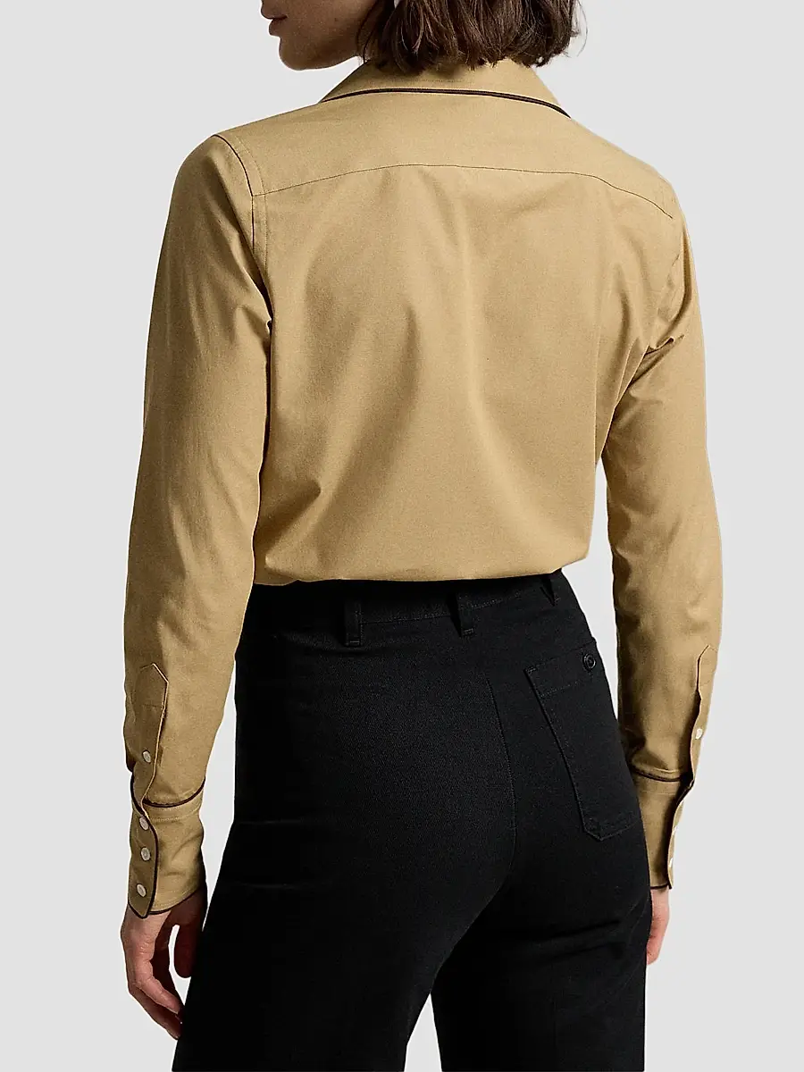 Polo Ralph Lauren Women's Slim-Fit Stretch Cotton Button-Front Shirt | Thumbnail 3 Polo Ralph Lauren Women's Slim-Fit Stretch Cotton Button-Front Shirt | Thumbnail 3