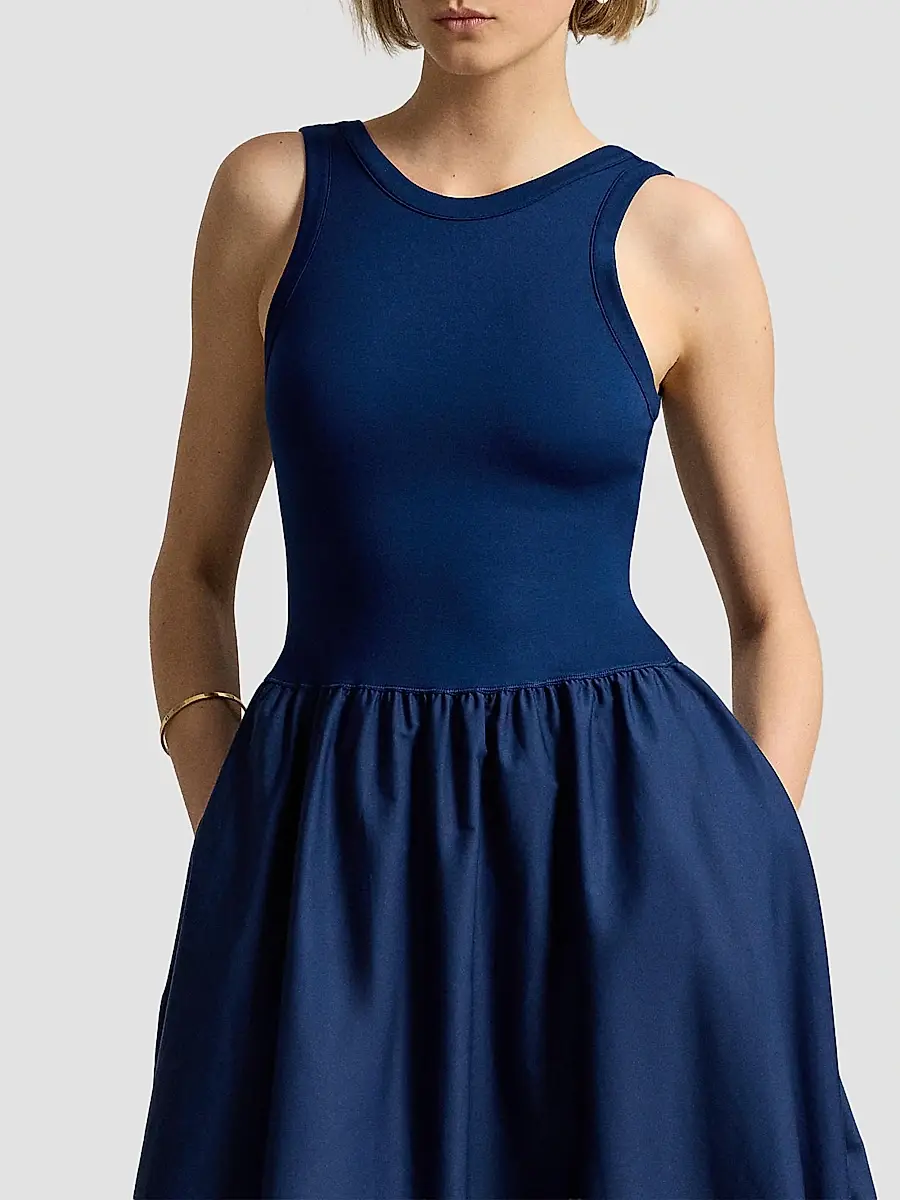 Polo Ralph Lauren Women's Ponte-Bodice Sleeveless Maxi Dress | Thumbnail 6