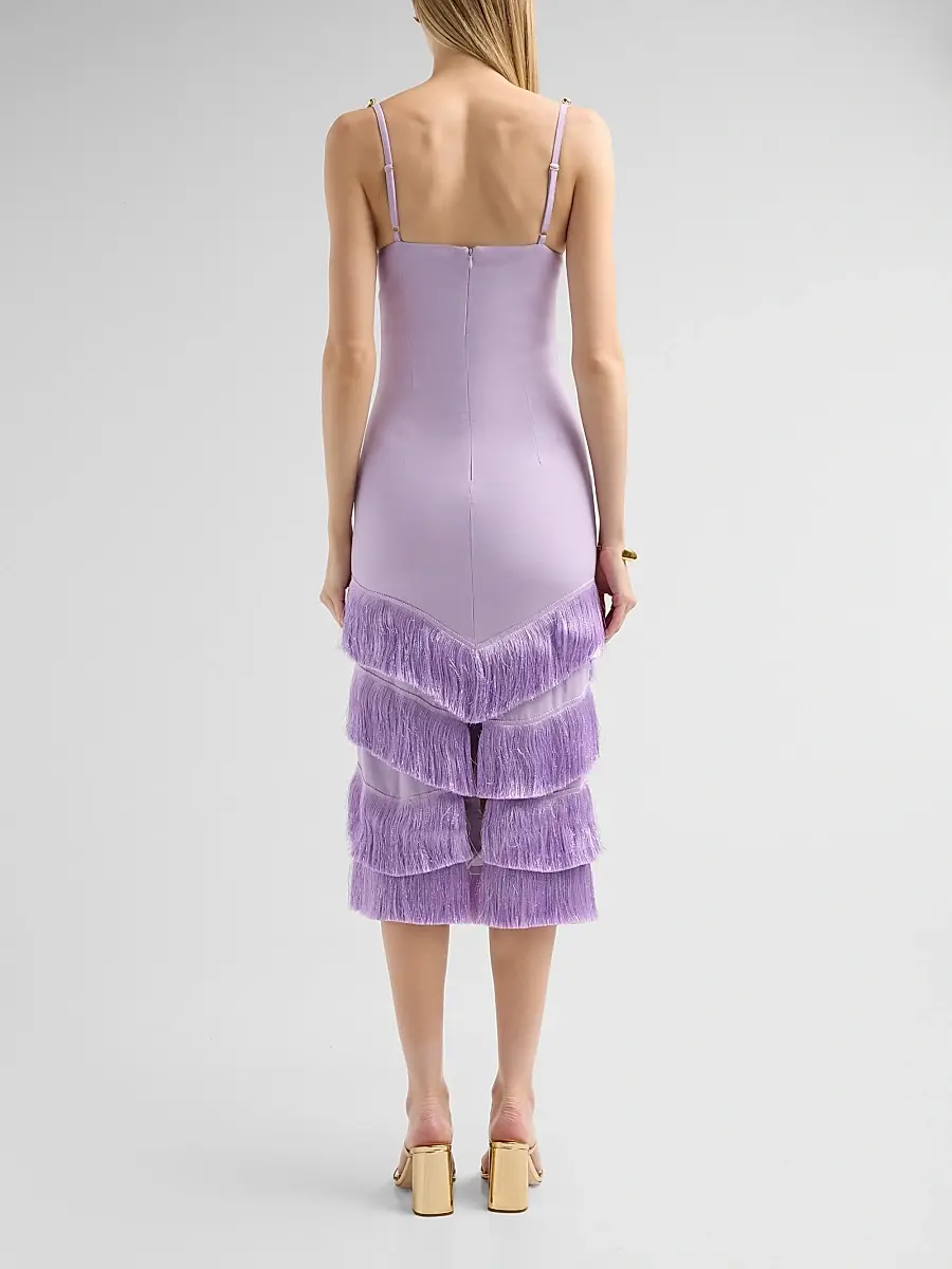 PatBo Women's Gabriela Linen Fringe Midi Dress | Thumbnail 3 PatBo Women's Gabriela Linen Fringe Midi Dress | Thumbnail 3