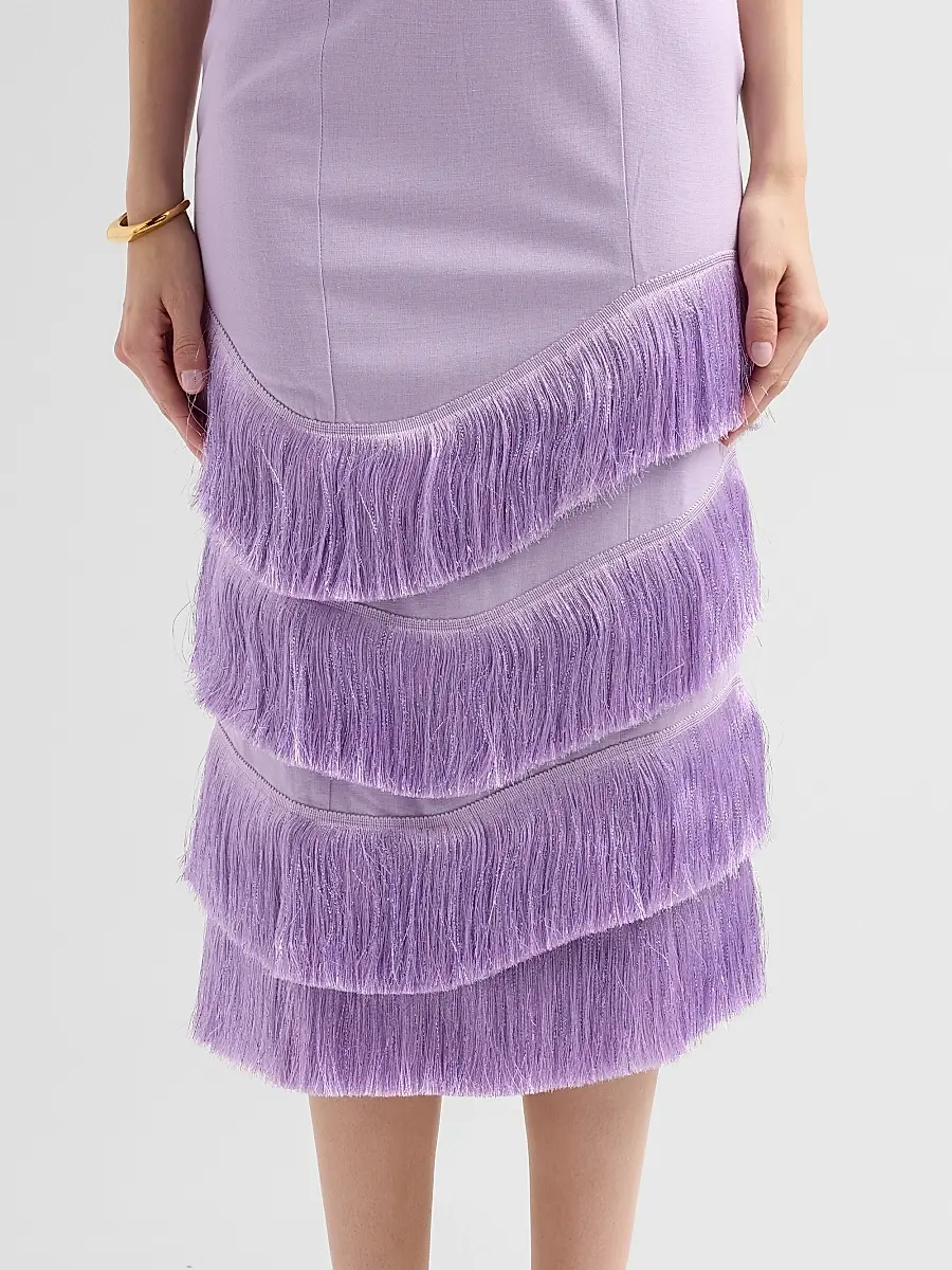 PatBo Women's Gabriela Linen Fringe Midi Dress | Thumbnail 5 PatBo Women's Gabriela Linen Fringe Midi Dress | Thumbnail 5