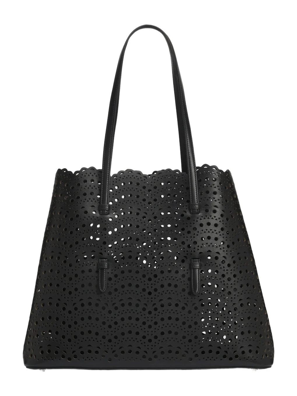 ALAÏA Women's Mina Large Eyelet Leather Tote Bag