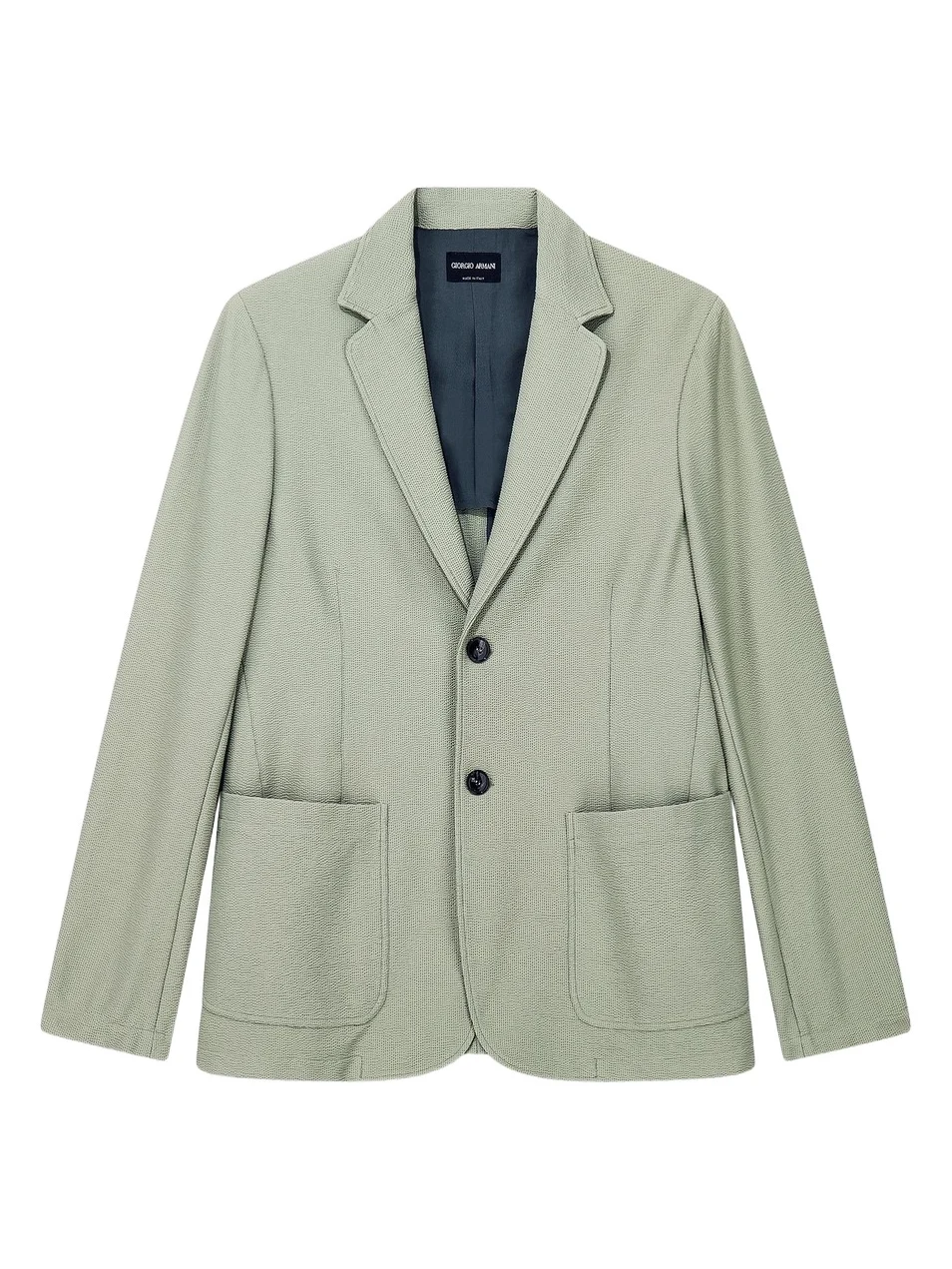 Men's Seersucker Single-Breasted Blazer