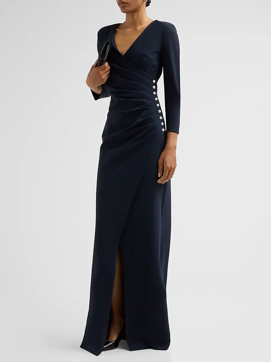 Chiara Boni La Petite Robe Women's Wiesa Gathered Gown | Thumbnail 4 Chiara Boni La Petite Robe Women's Wiesa Gathered Gown | Thumbnail 4