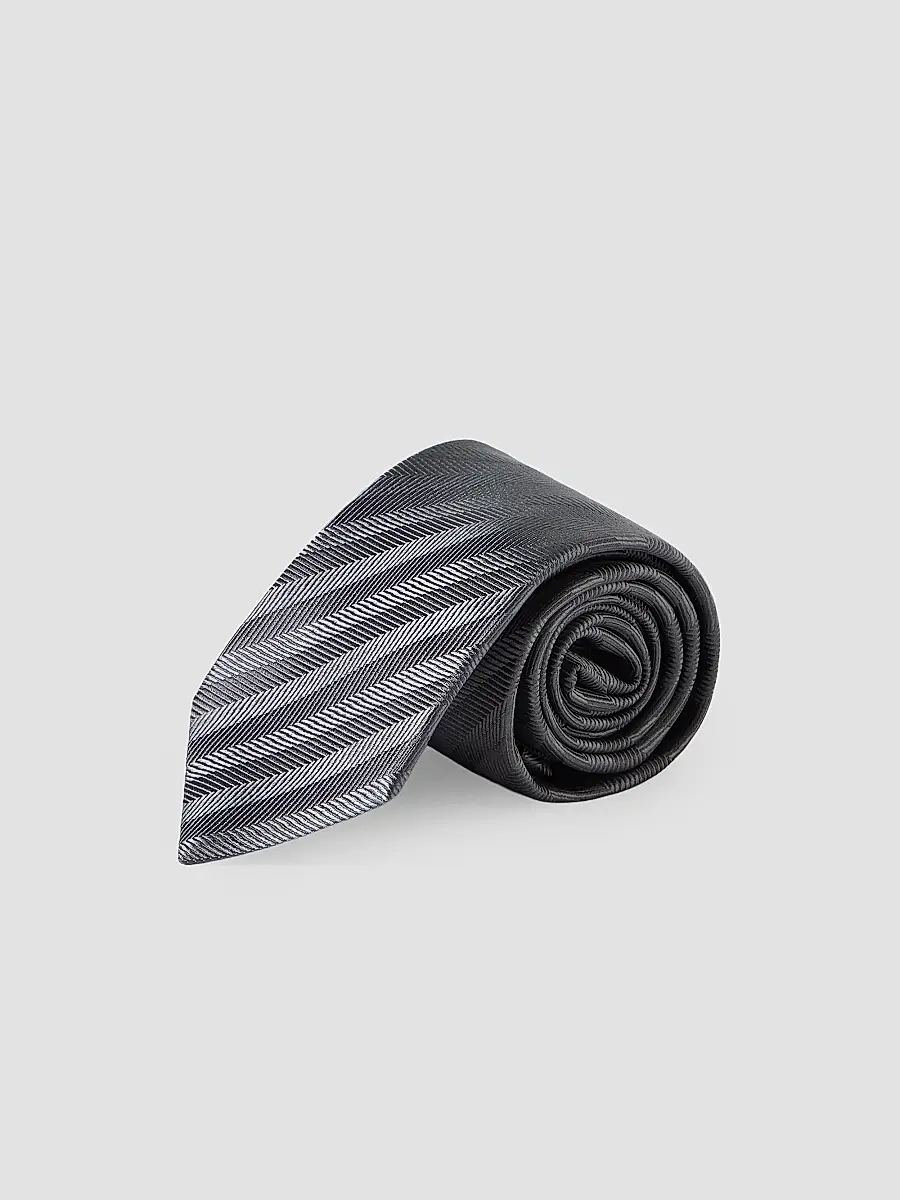 Brunello Cucinelli Men's Silk Chevron Tie | Thumbnail 3