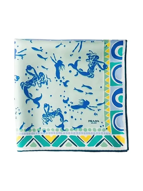 Women's Printed Silk Twill Scarf