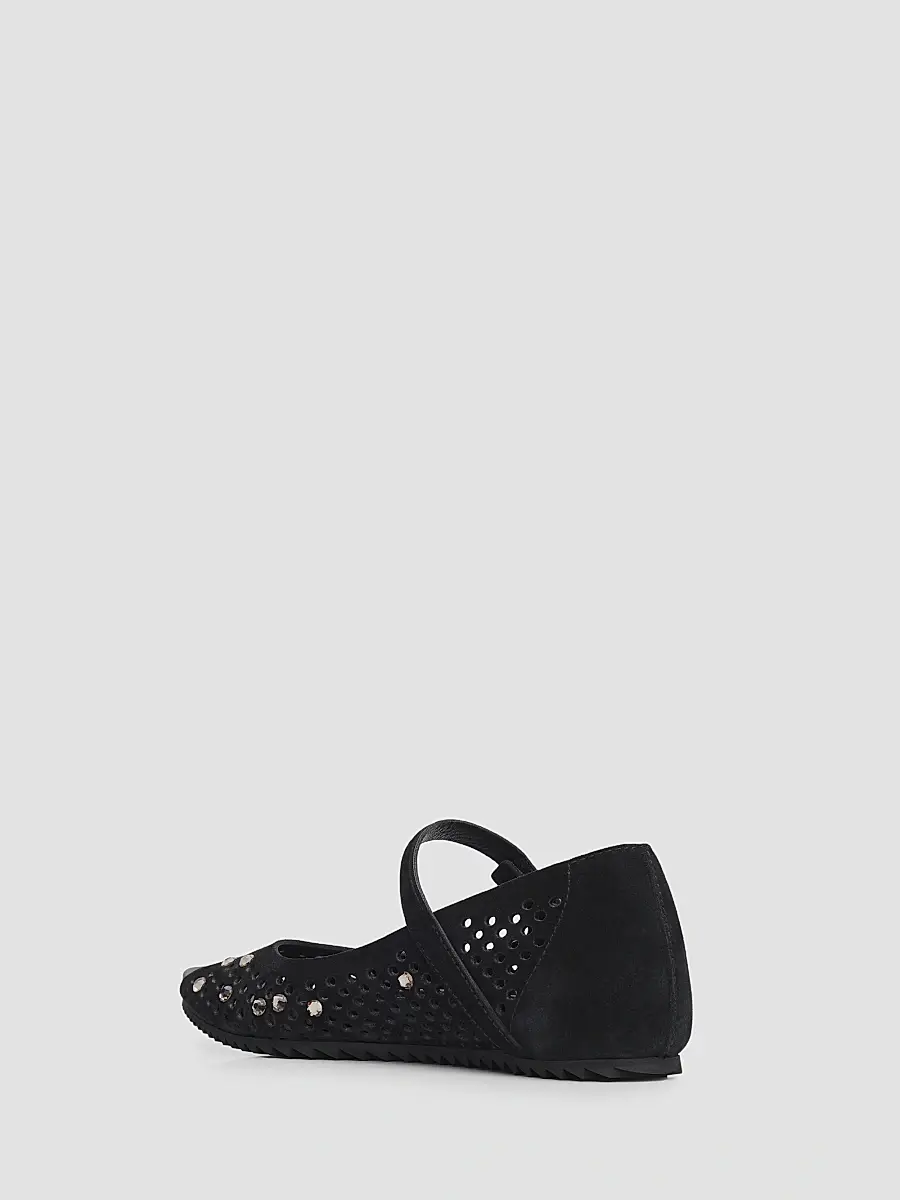 PEDRO GARCIA Women's Kalista Embellished Suede Peep-Toe Ballet Flats | Thumbnail 4 PEDRO GARCIA Women's Kalista Embellished Suede Peep-Toe Ballet Flats | Thumbnail 4