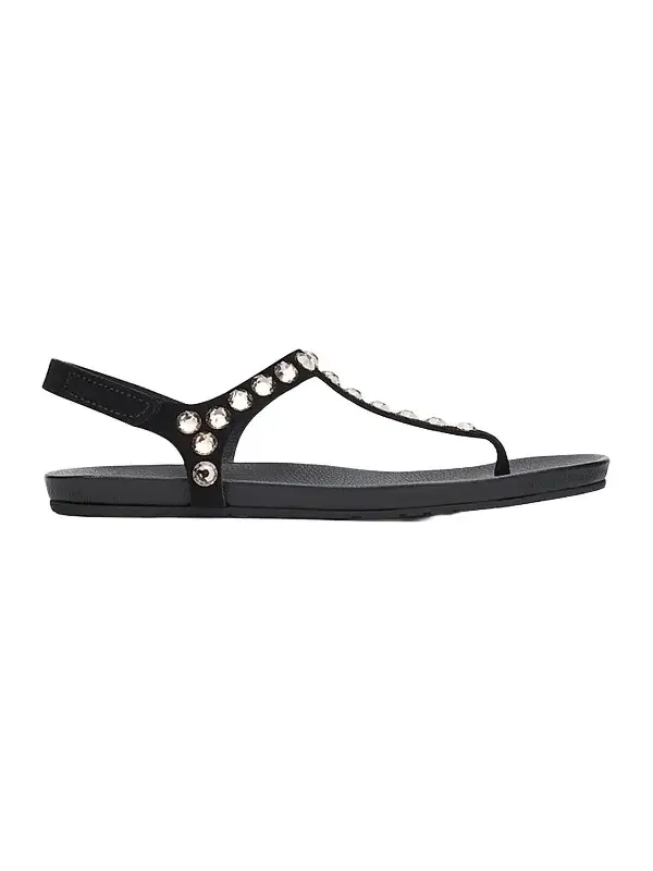 Women's Judith Embellished Suede T-Strap Sandals