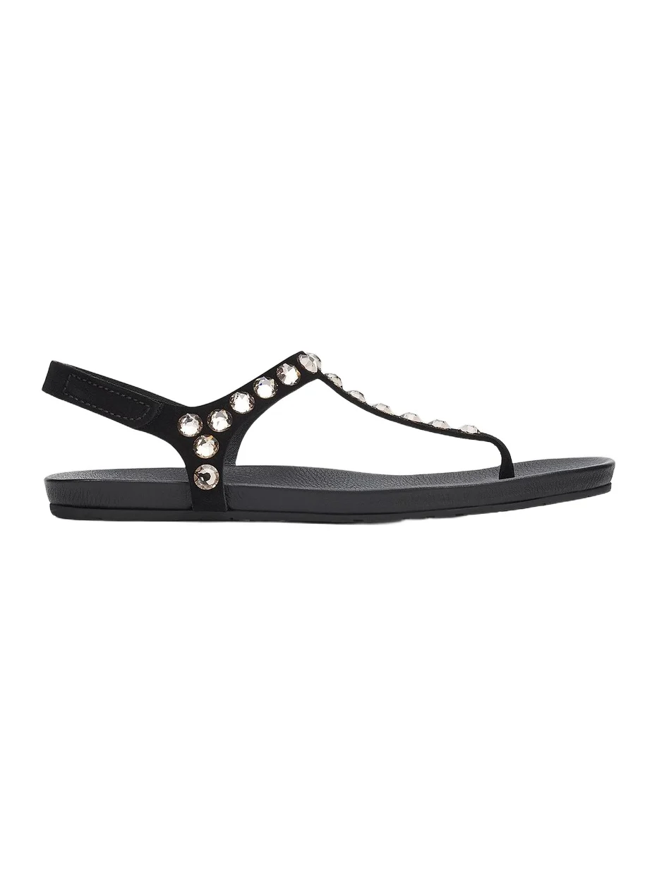 PEDRO GARCIA Women's Judith Embellished Suede T-Strap Sandals