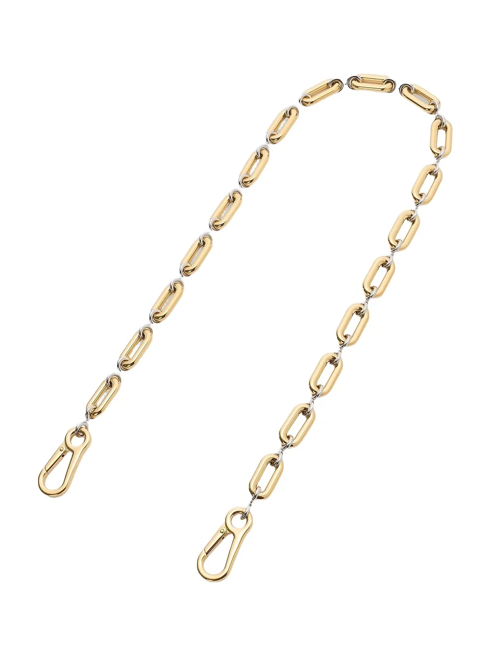Women's Elongated Goldtone & Silvertone 22MM Donut Chain Women's Elongated Goldtone & Silvertone 22MM Donut Chain