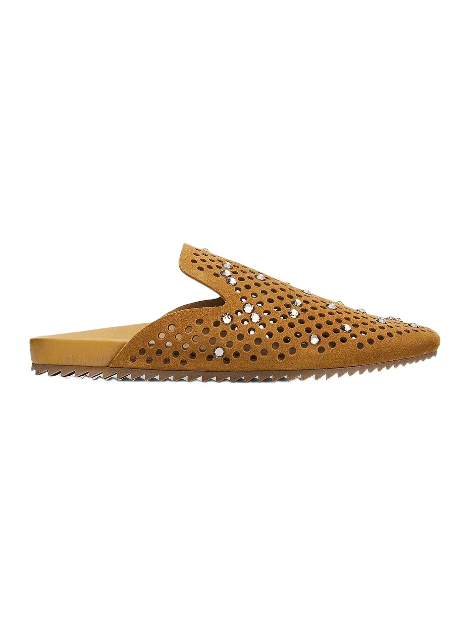 Women's Braidy Crystal & Mesh Suede Mules Women's Braidy Crystal & Mesh Suede Mules
