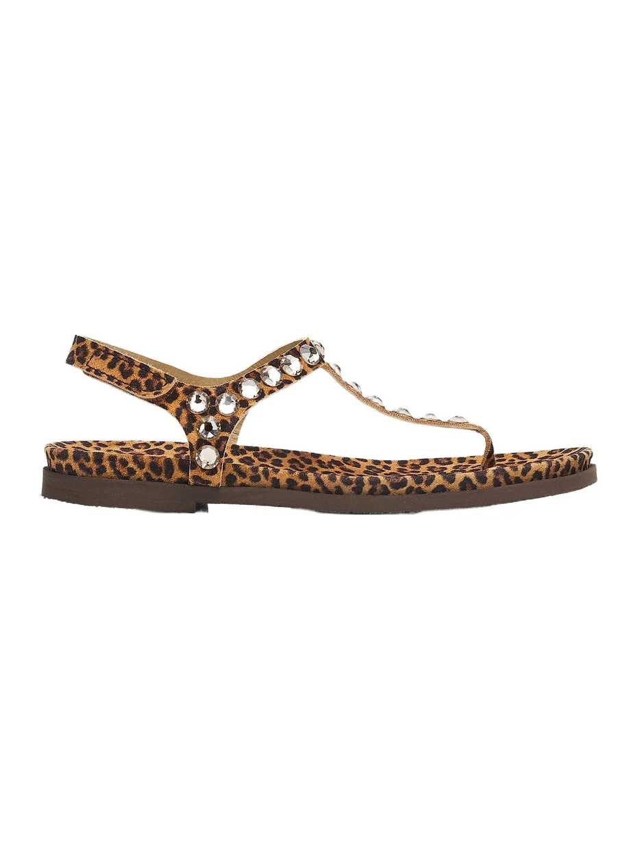 PEDRO GARCIA Women's Judith Embellished Suede T-Strap Sandals