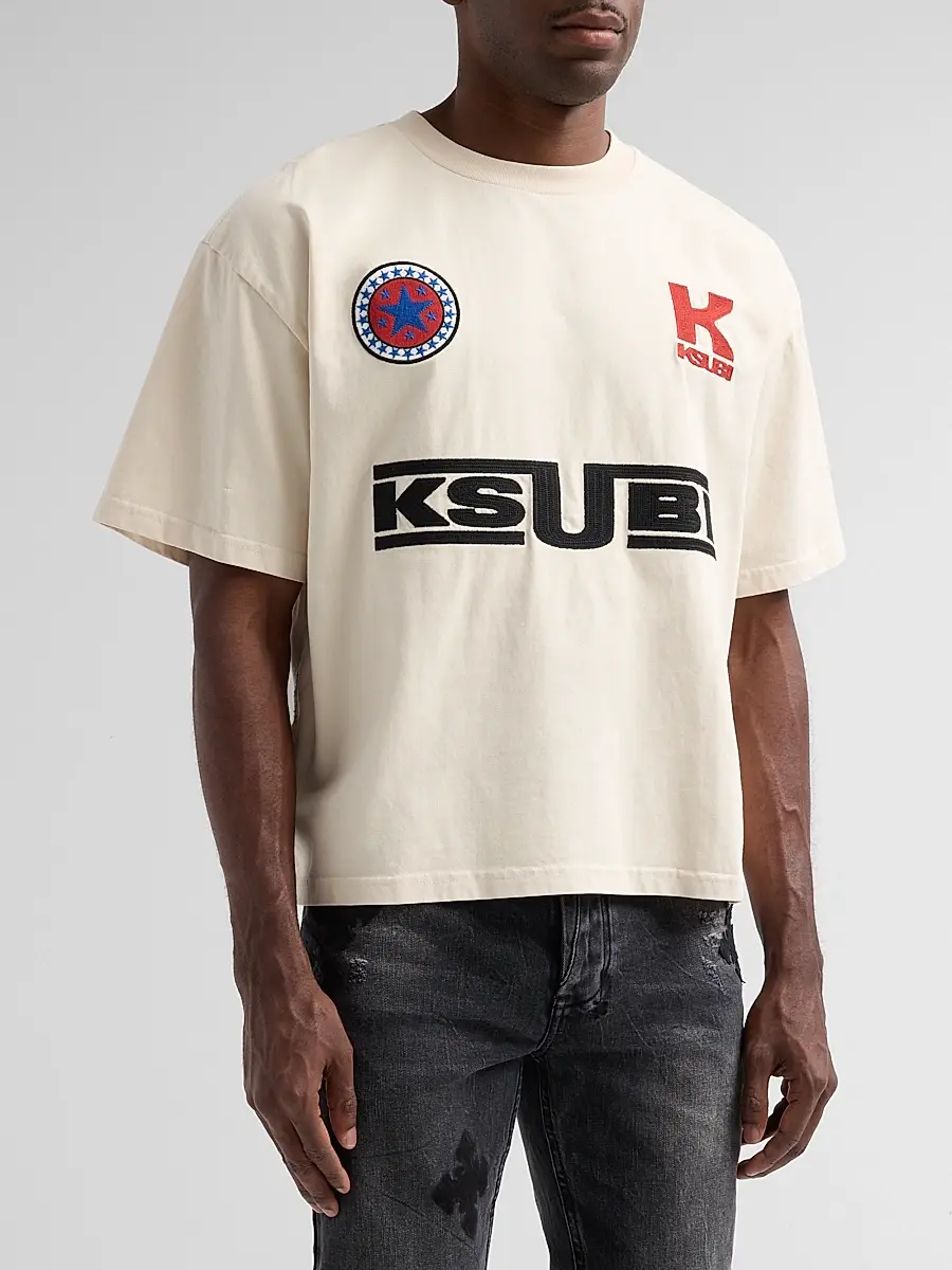 Ksubi Men's Zoom Ekcess Logo T-Shirt - Natural | Thumbnail 4 Ksubi Men's Zoom Ekcess Logo T-Shirt - Natural | Thumbnail 4