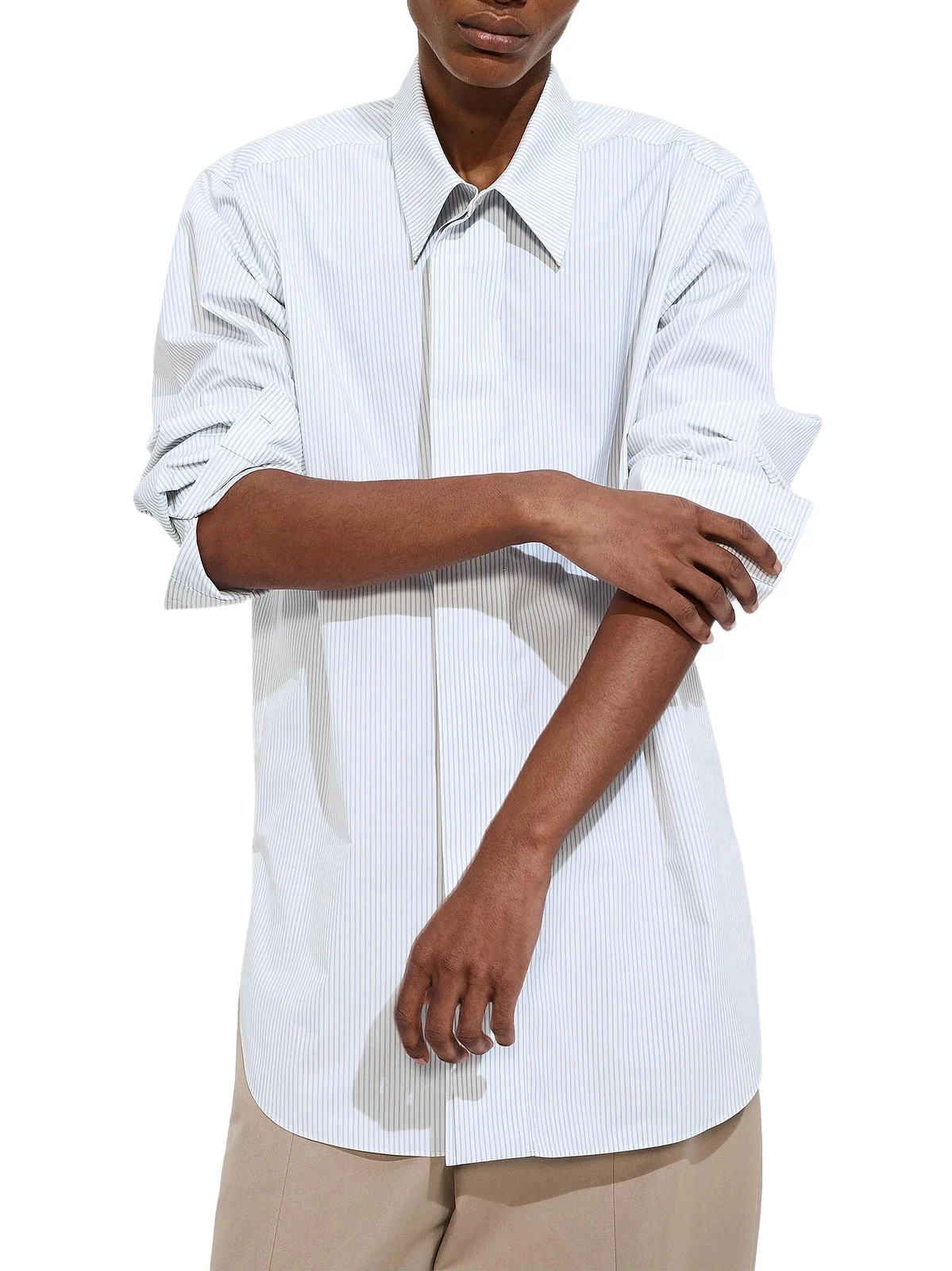 Men's Mordeca Striped Cotton Poplin Shirt