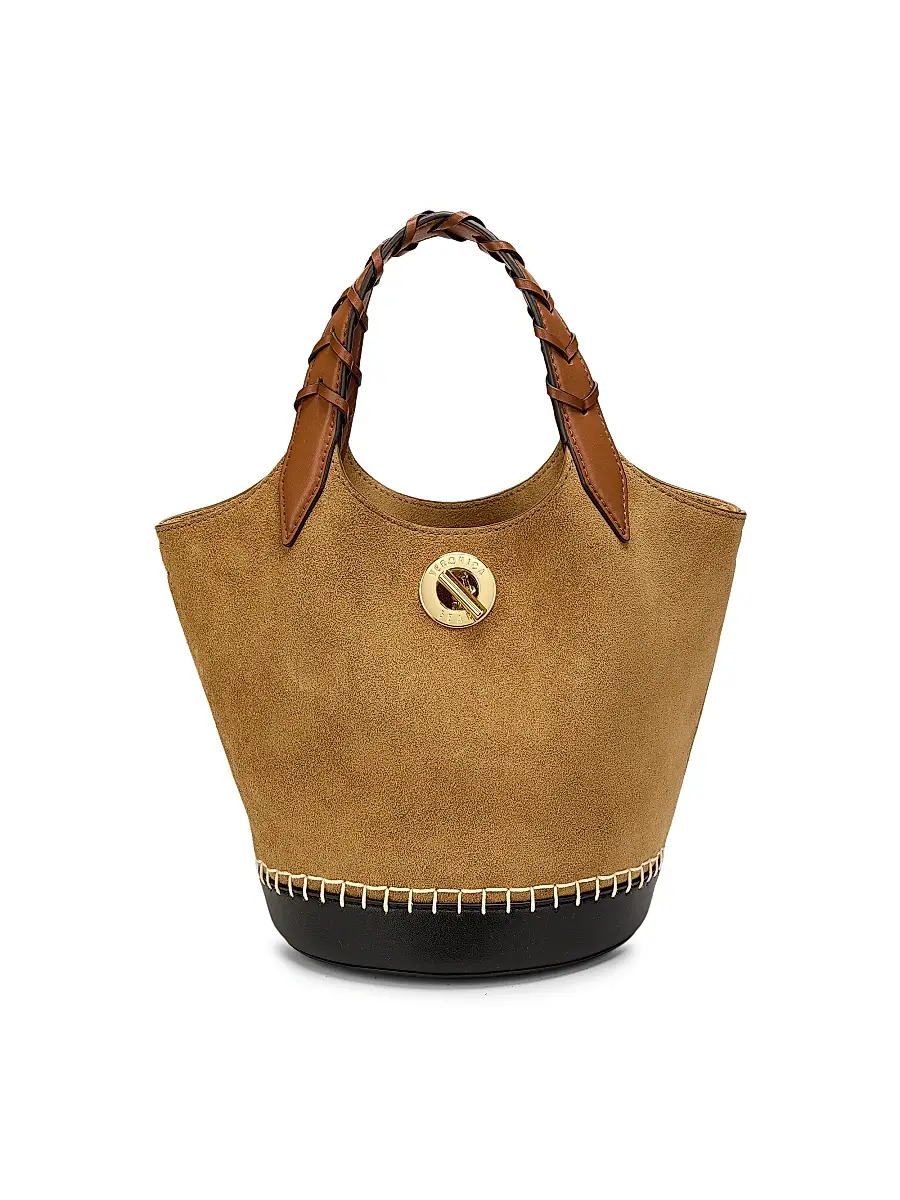 Veronica Beard Women's Anchor Colorblocked Suede Bucket Bag | Image 1 Veronica Beard Women's Anchor Colorblocked Suede Bucket Bag | Image 1